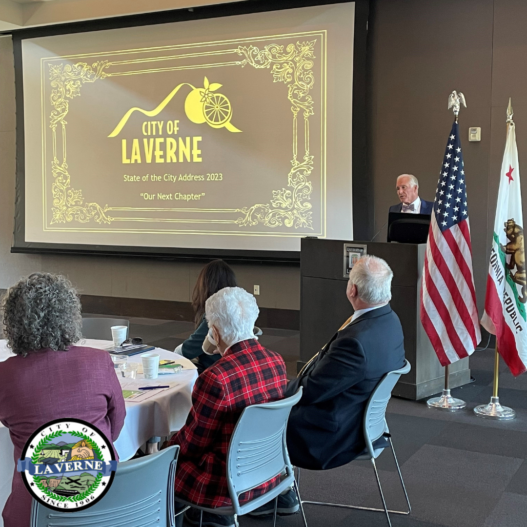 Mayor addresses participants at La Verne State of the City